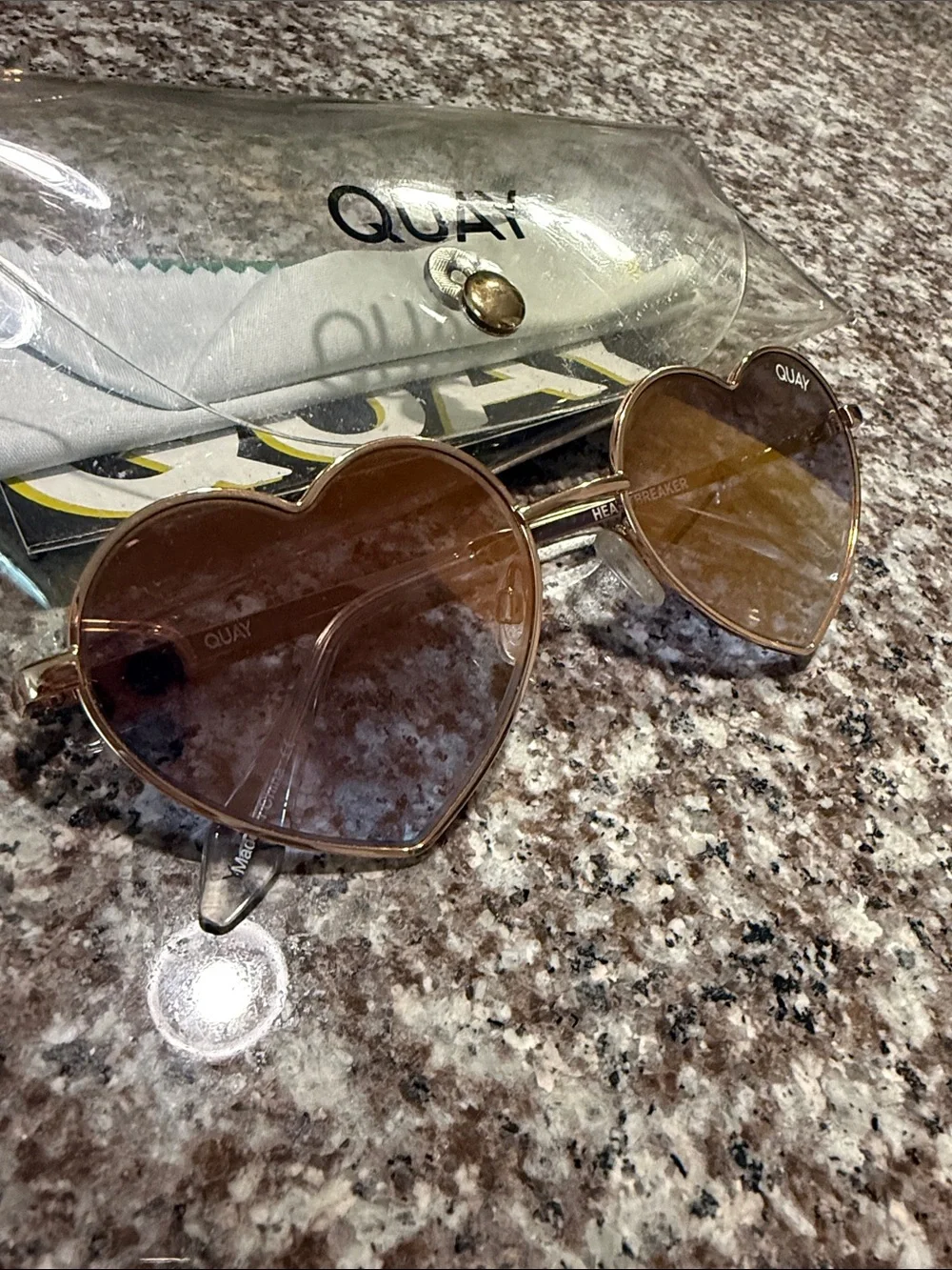 Quay Australia Heart Sunglasses in Brown